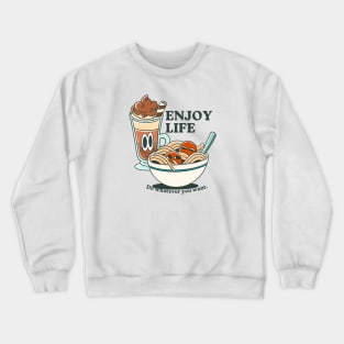 Retro Noodles and Milkshake Crewneck Sweatshirt